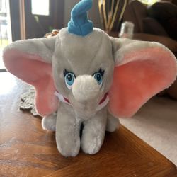 Vtg 1980 Dumbo Plush 8" Disney World Land Parks Stuffed Animal WOW!