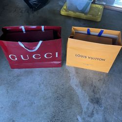 Gucci And Louis Vouitton Bag And Box.