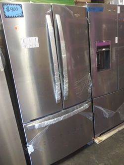 NEW scratch and dent whirlpool French doors fridge stainless steel
