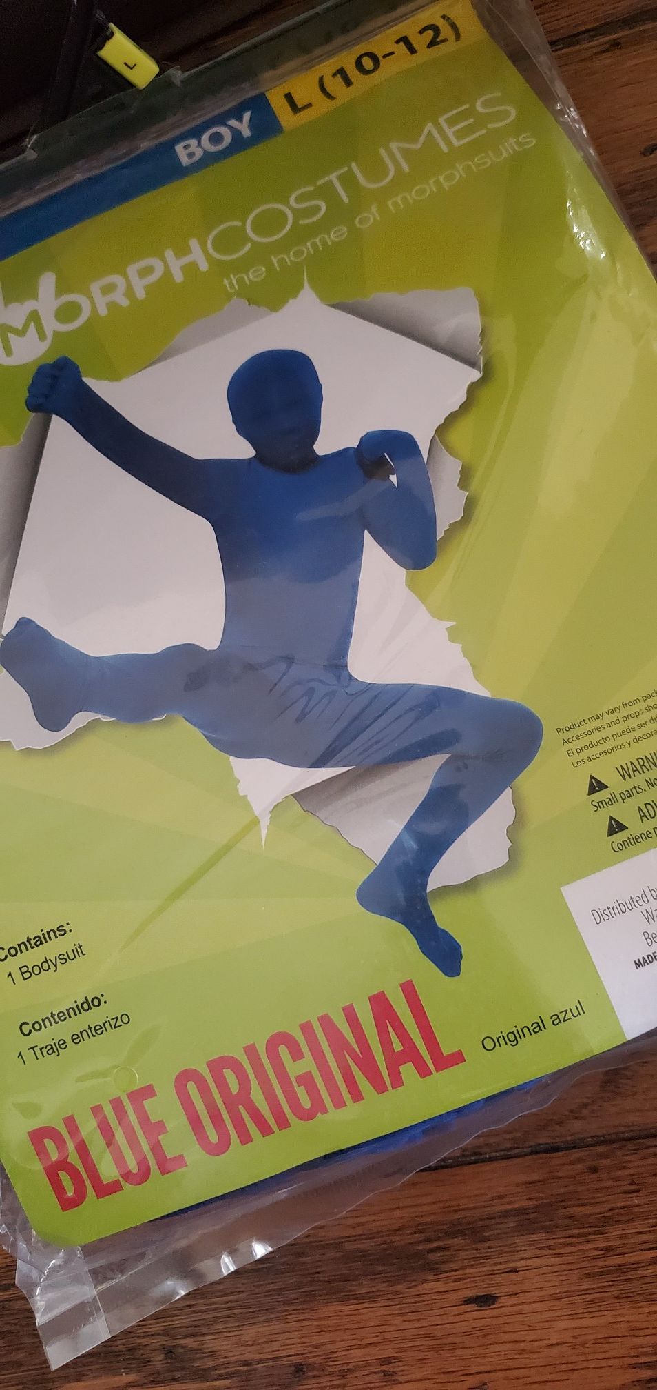 Boys 10-12 blue man bodysuit