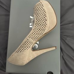 AP Cream Platform Heels