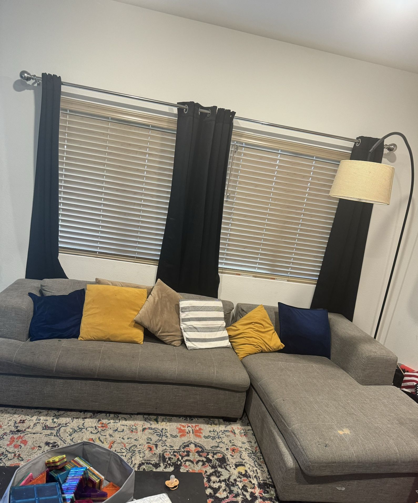 L Shape Couch With Cushions