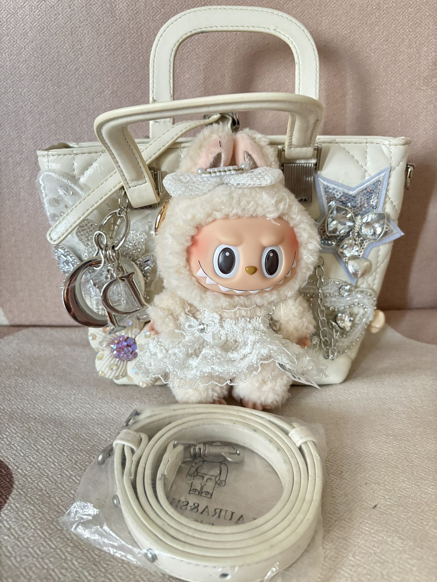 PopMart Labubu Macaroon Plush Handmade Bag