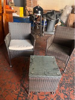 Wicker patio set