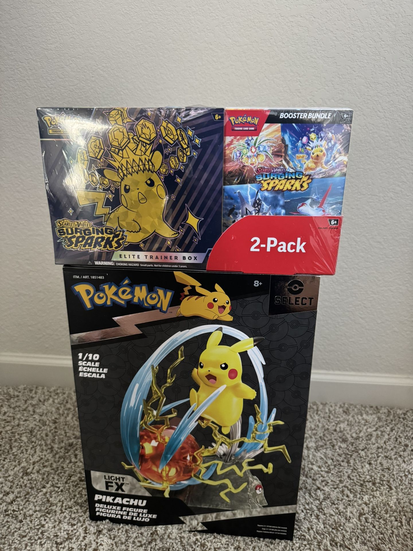 Surging sparks And Pikachu Figure Bundle