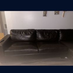 Brown Leather couches