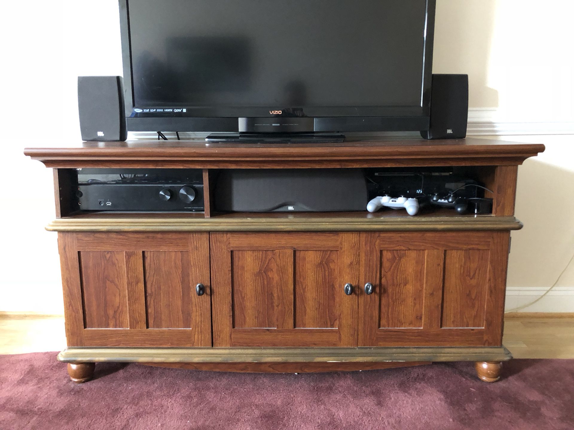 Wood TV stand / entertainment unit