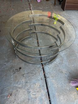 Glass coffee table