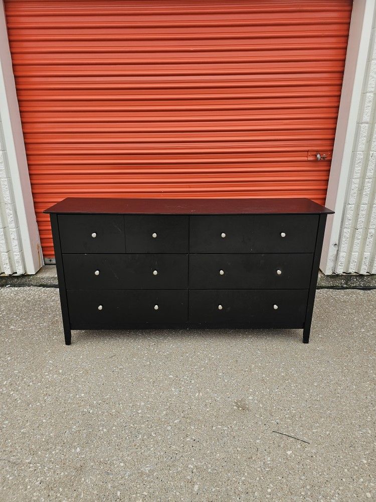 Black 6 Drawer Dresser