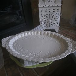 Beautiful Large Ceramic Rice Or Meat Serving Plate 