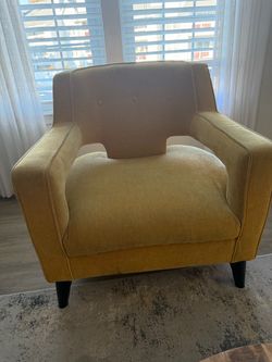 Mid-Century Modern Mustard  yellow arm chair