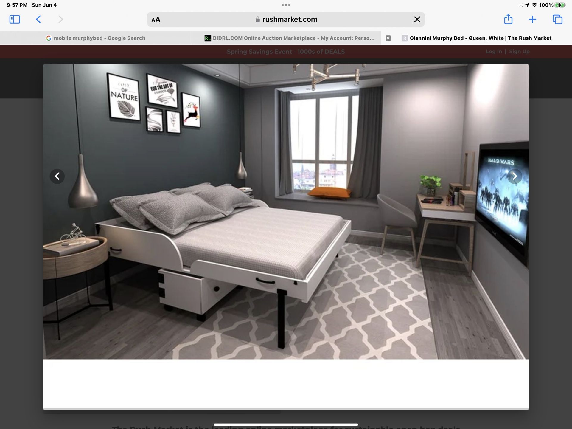 Giannini queen murphy bed discount