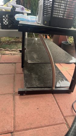Glass Black Tv Table