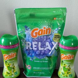 Gain Laundry Detergent Pods And Scent Beads 
