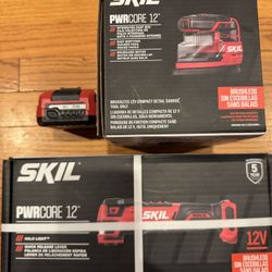 Skil Pwr Core 12 Volt Woodworking Tools Detail Sander And Oscillating Tool
