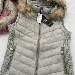 Winter vests With fur Hoodie
