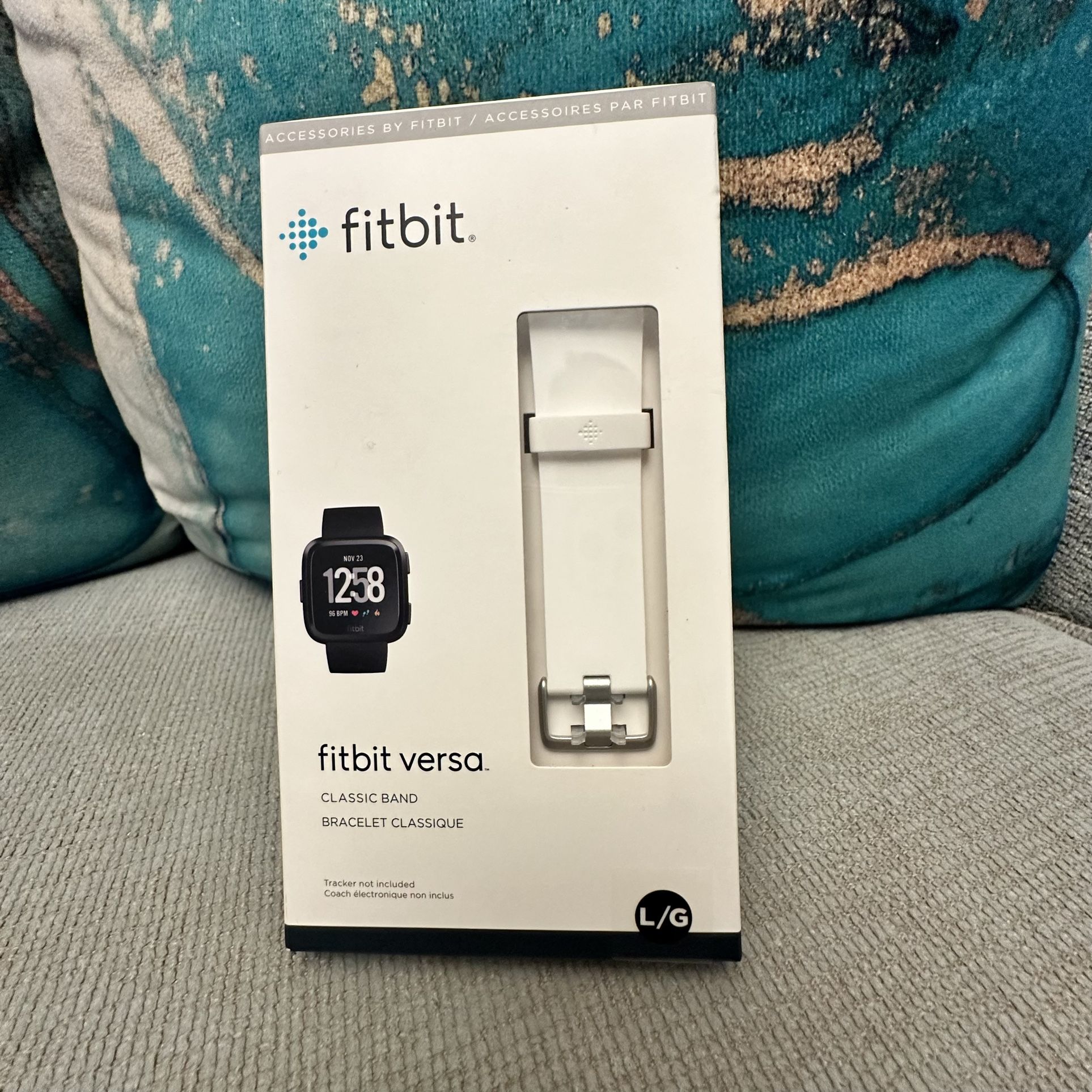 Genuine OEM Original Fitbit Versa Band - Classic Band - White - Size L/ LARGE