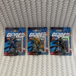 Just Play G.I. Joe Duke Cobra Commander Snake Eyes Figurine Set Boxed Bonus Card
