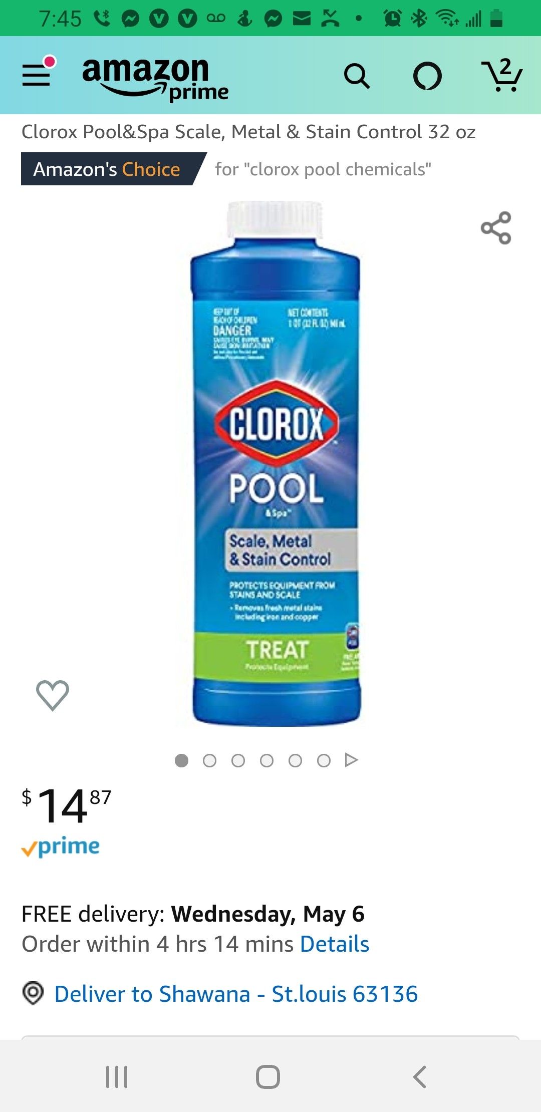 Clorox pool