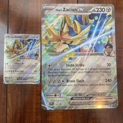 Pokemon Hop’s Zacian EX 2 Card Lot Jumbo & Standard Black Star Promo 193 NM/M