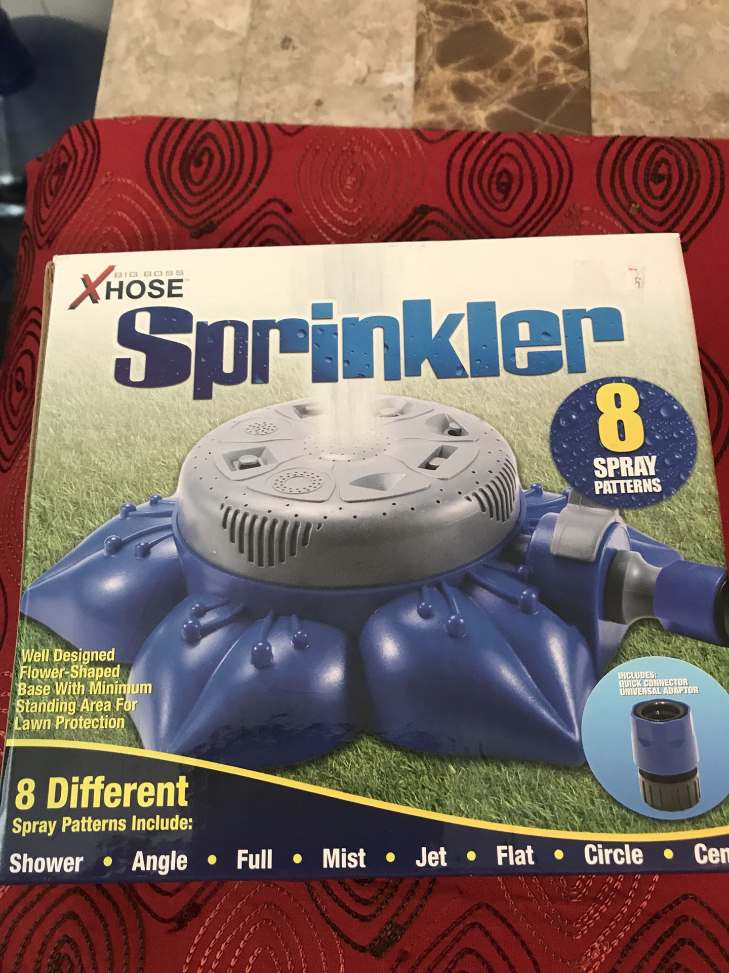 Sprinklers 8 different spray patterns