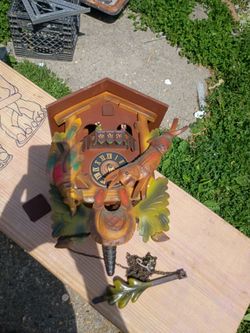 Vintage West Germany, wliener blue begeman & company wood cuckoo clock