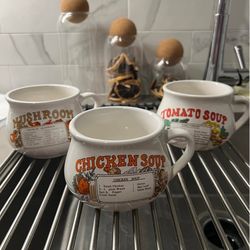 Vintage 90s Mugs - Mushroom Tomato Chicken