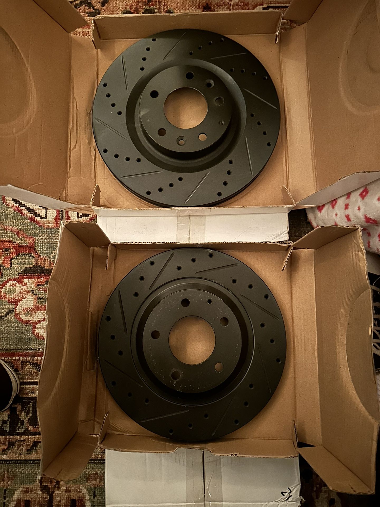 Mazda Brake Kit Ceramic Brakes Drilled and Slotted Rotors and Brake Pads