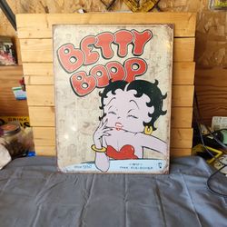 Classic Betty Boop Metal Sign 13"x16"