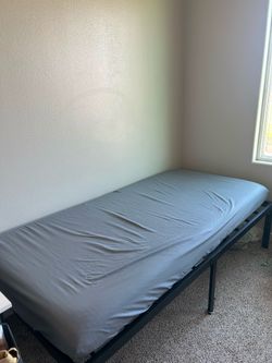 Twin XL Bedframe and Memory Foam Twin XL Mattress Combo