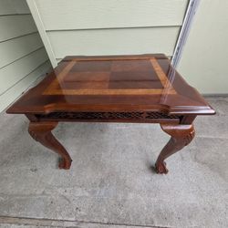 1990s Cherry Wood Finish End Table
