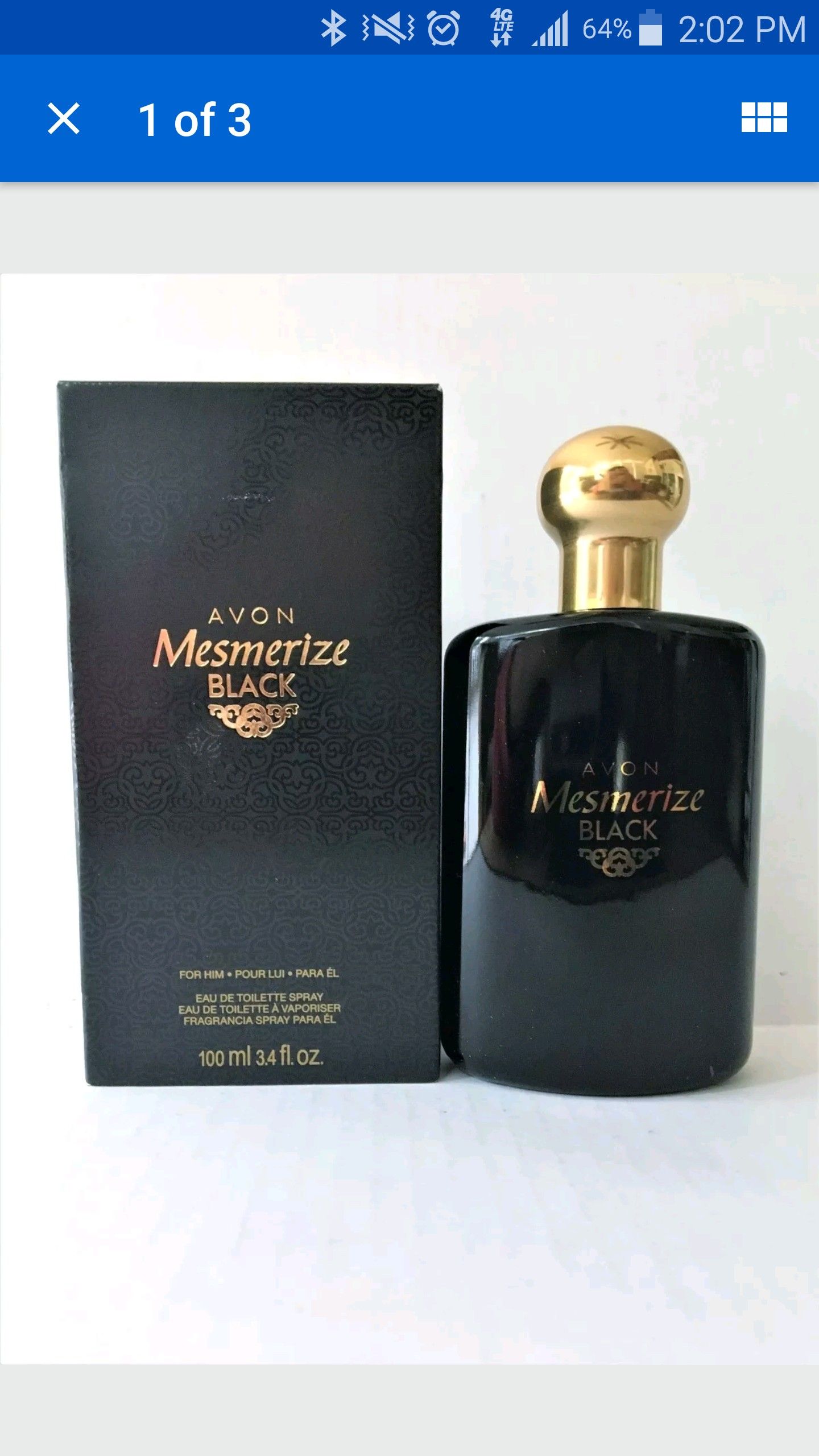 Avon mesmerize black men cologne