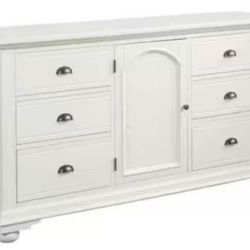 Addison 6-Drawer White Dresser