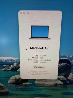 MacBook Air M1 2020 8GB RAM 256GB SSD Fully Functional Except Screen Glitch