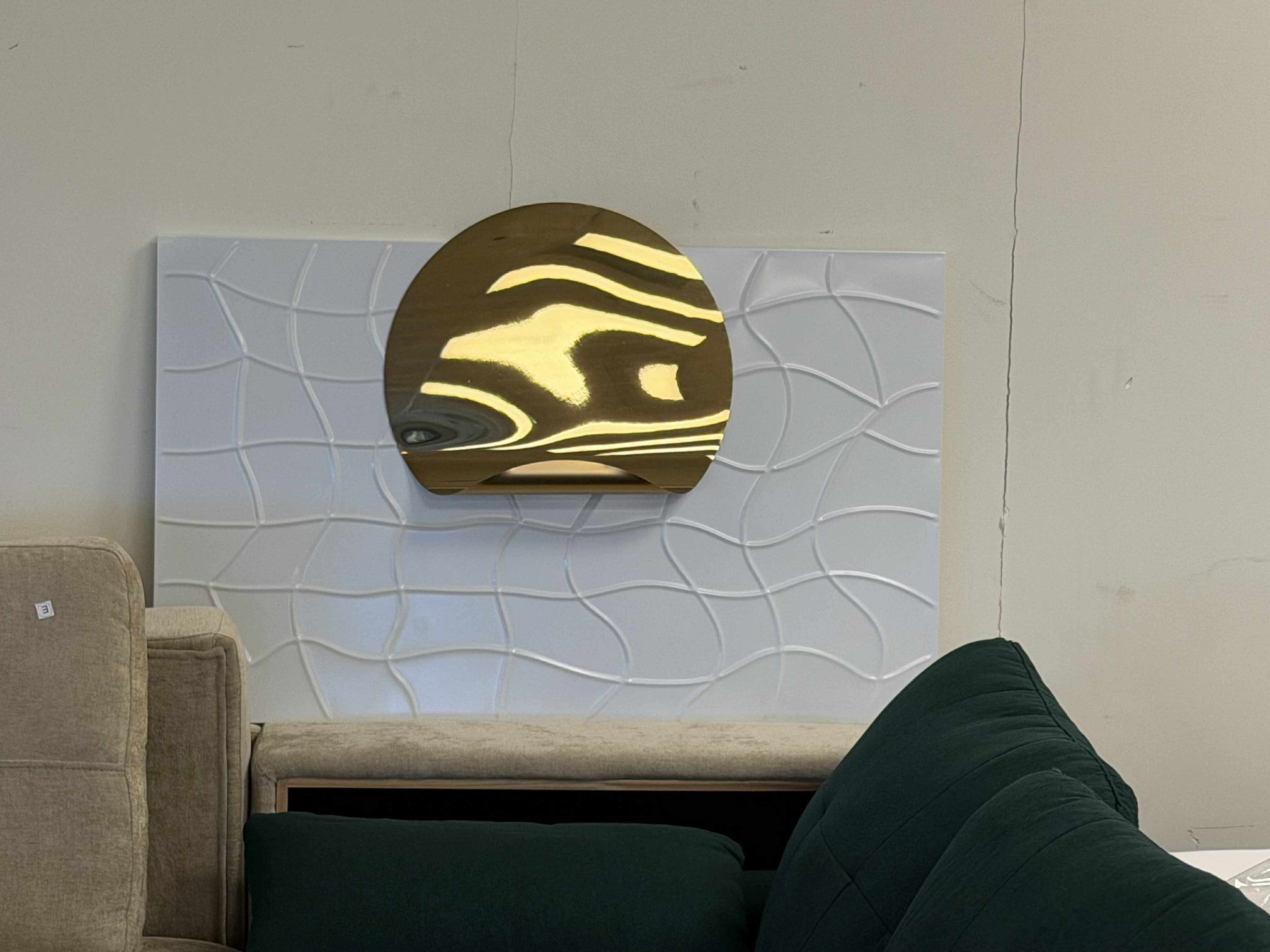 Large Modern Metal Wall Art, 3D Geometric Gold Abstract Rectangle Wall Sculpture, Contemporary Wall Hanging Decor for Living Room, Bedroom, Office, En