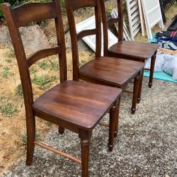 Wooden chairs