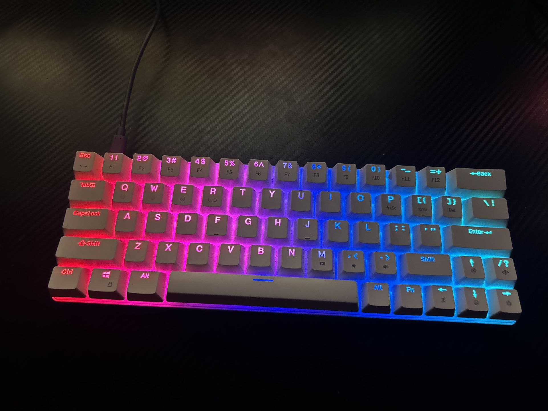 Wireless Mechanical Gaming Keyboard RGB LED LIGHT