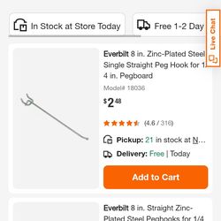 HOOKs peg boards (34) Victorville