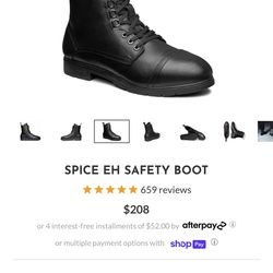 Black Safety boots Xena workware sz 10 Spice EH