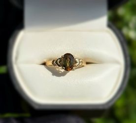 Jewelry 14k solid yellow gold andalusite 0.80CTW ring size 6.00