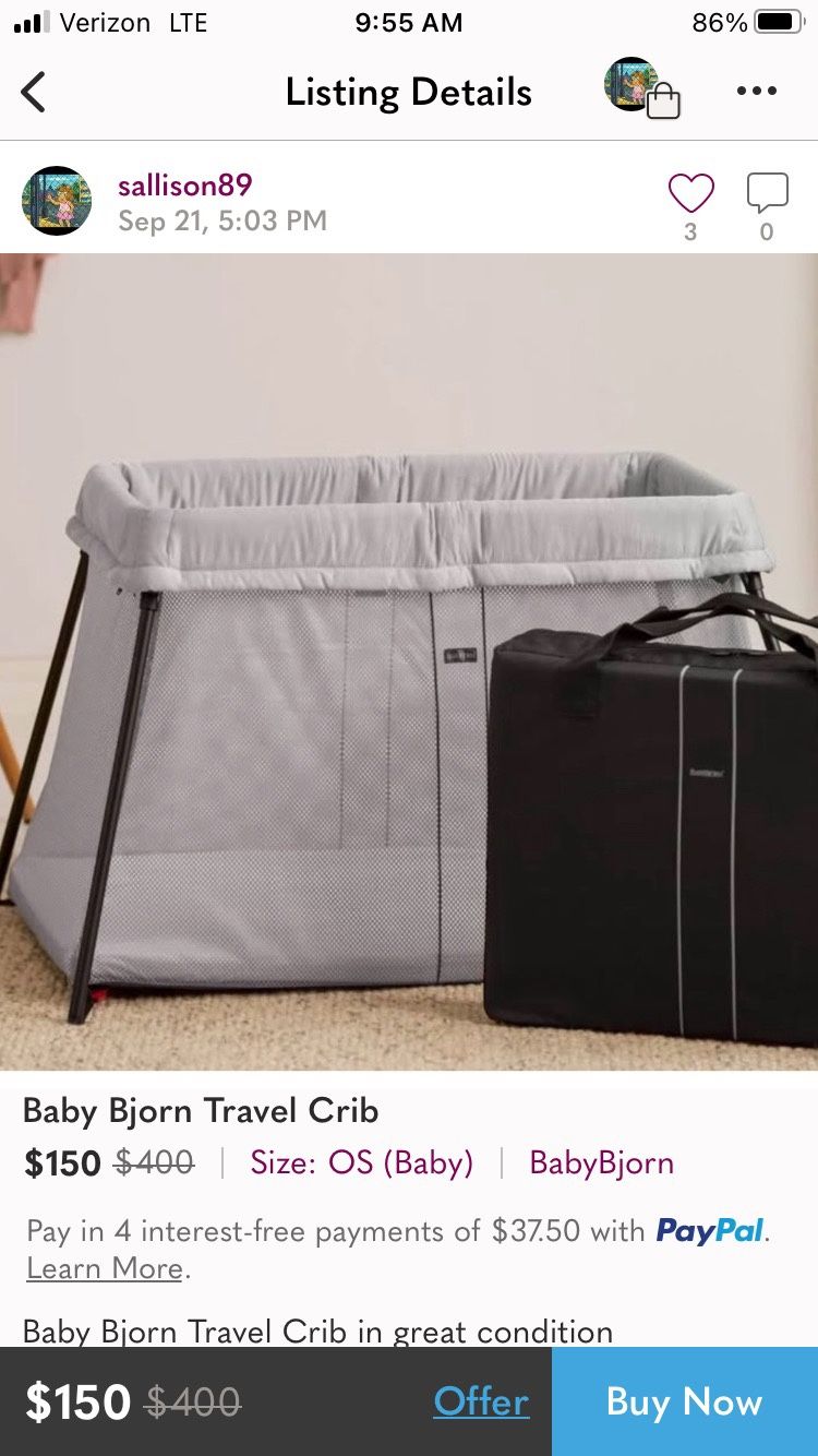 Baby Bjorn Travel Crib