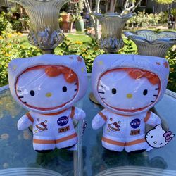 Sanrio Hello Kitty NASA Kennedy Space Center Orange Astronaut Plush 8"