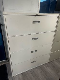 OFFICE/HOME FILE CABINET 4 DRAWERS LATERAL METAL FILE
