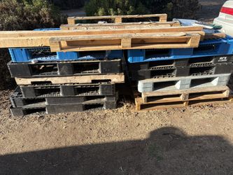 Wood & Plastic Pallets Couple 2x4