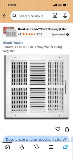 12”x12” 4-Way Wall/Ceiling Register