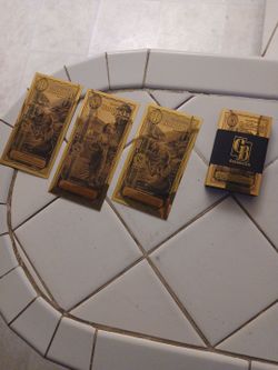 Trading Califoria goldbacks for cards.