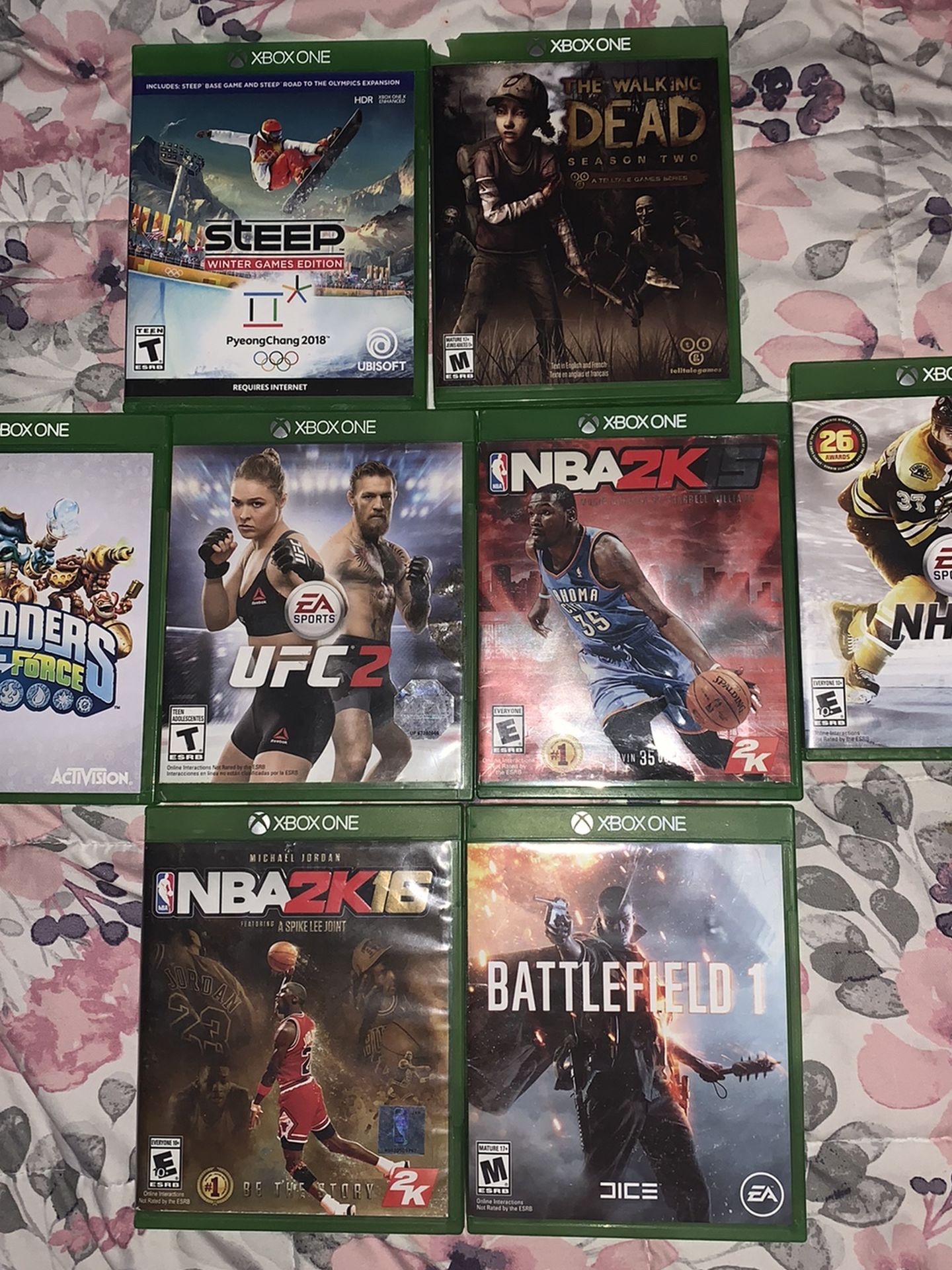 9 Xbox one Games Lot