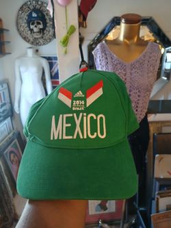 FIFA 2014 World Cup Mexico Cap Hat Adult Adjustable Adidas Green