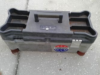 Large plastic tool box only, no tools, not included
