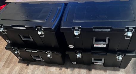 Sterilite Large Black Storage Totes with Latching Lids